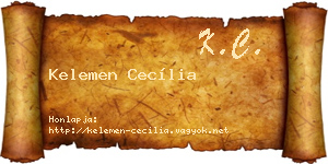 Kelemen Cecília névjegykártya