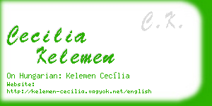 cecilia kelemen business card